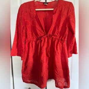 J CREW Burnt Orange Tunic Top